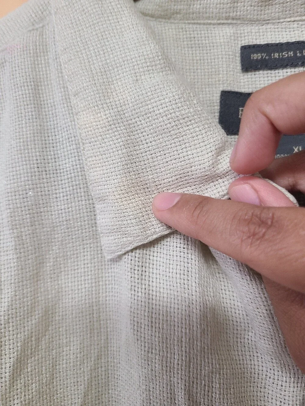 Banana Republic Men's Short-Sleeve Button-Up Shirt - Light Beige